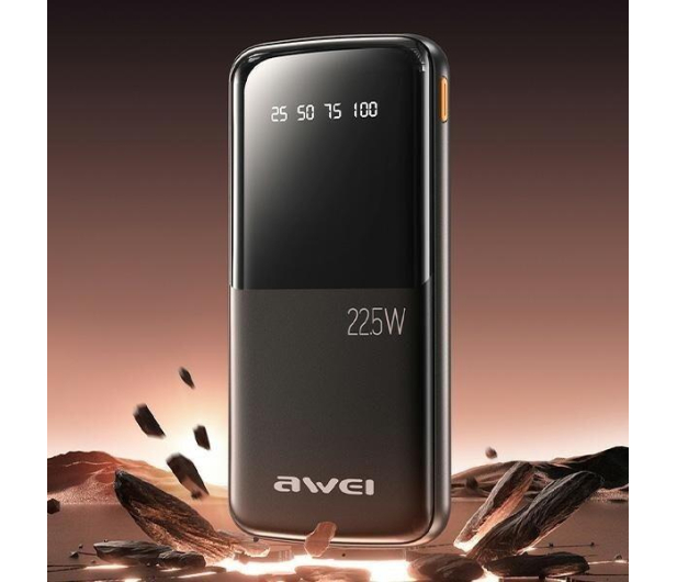 AWEI P10K 10000 mAh 22.5W czarny - 1471731 - zdjęcie 2